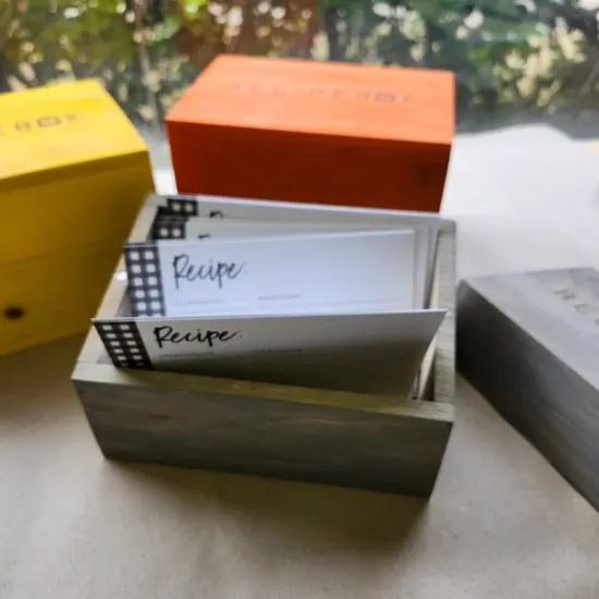 Wooden Recipe Box {2}