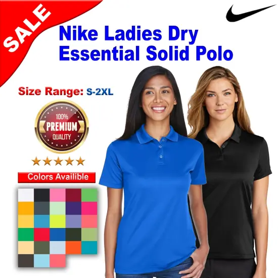 Nike&reg; Ladies Dry Essential Solid Polo White {2}