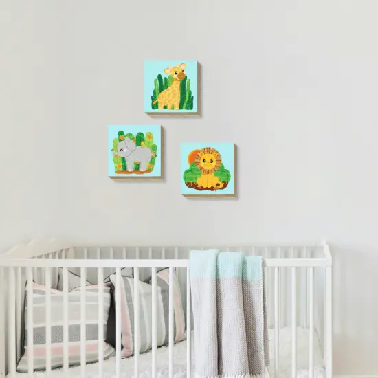 Safari Nursery Wood Wall D&eacute;cor Set {2}