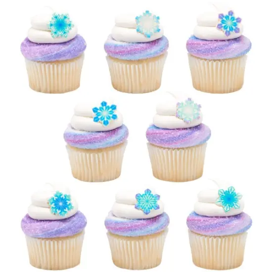 Snowflakes Assortment Sweet Décor® Edible Decorations 12ct {2}