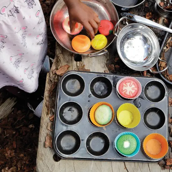 Yellow Door Sensory Play Stones: Fruit - 8 Pieces {4}