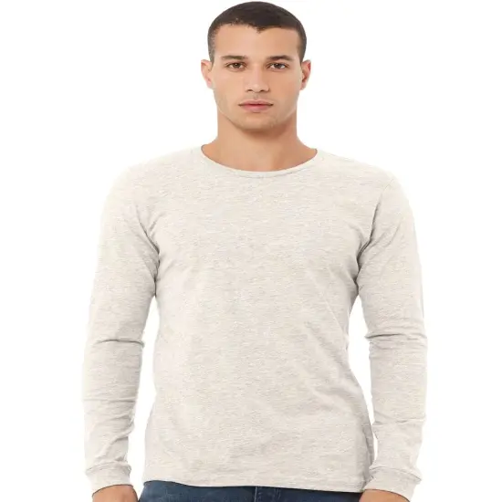 BELLA + CANVAS&reg; Unisex Triblend Long Sleeve Crewneck Tee Athletic grey trible {6}