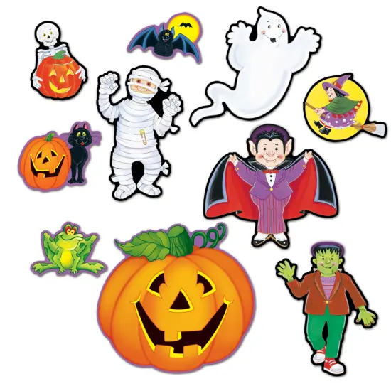 Beistle - Halloween Cutouts - 5"-12" - 12 Pack {1}