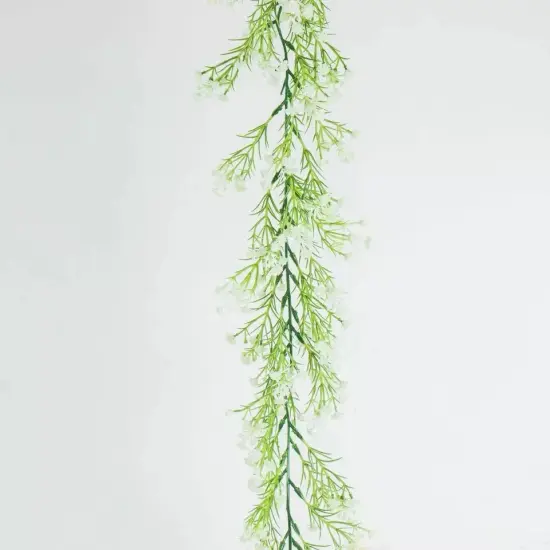 6 ft WHITE GREEN Silk Baby Breath Artificial Flower GARLAND Party Decorations {1}