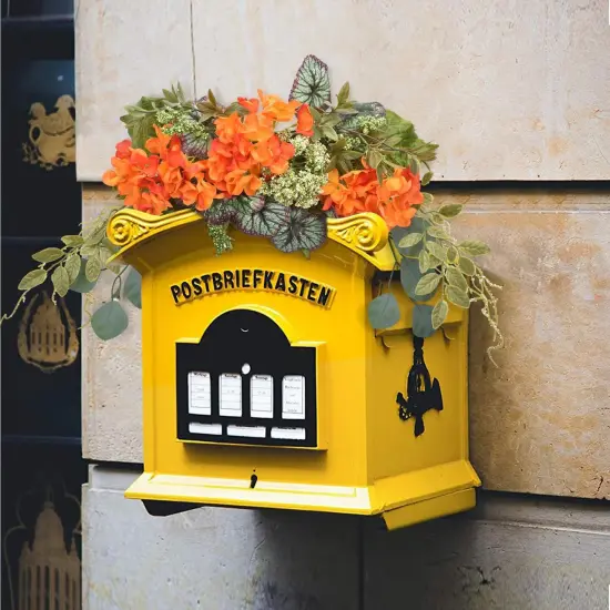 28" Eucalyptus Swag with Hydrangea & Begonia Leaves (Orange) {2}