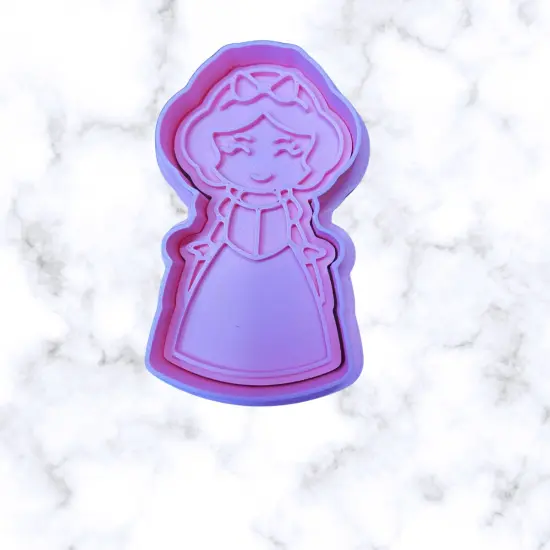 fairy Tale Princess andPrincess friends and Carriage Cookie cutter and stamps fondant cutter 1 princess {1}