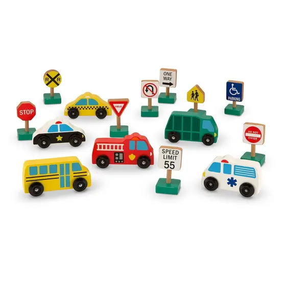 Wooden Vehicles & Traffic Signs {3}