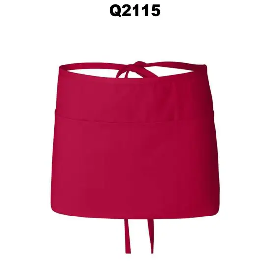 Q-Tees&reg; Waist Apron with Pockets Black {3}