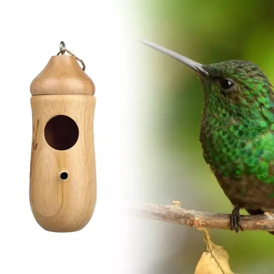 Hummingbird House Boxwood Hummingbird Nest Bird House for Outdoor Hanging Decor {2}
