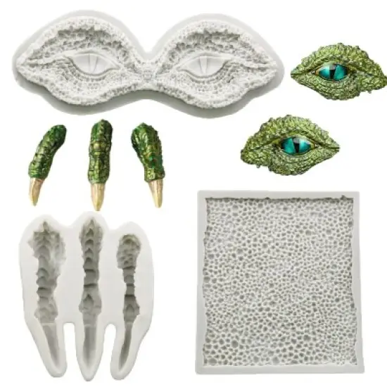 Dinosaur bundle silicone molds 3 pc {4}