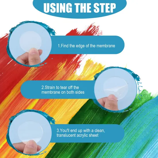 60 PCS Transparent Acrylic Circle Discs Thick Round Acrylic Sheets Acrylic Circle Disc Ornament Blanks Clear Round Acrylic Ornaments for DIY Projects and Crafts (1.5 Inch) {5}