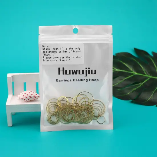 70 Pieces Earrings Beading Hoop Earring Finding Round Earring Circle Round Beading Hoop Open Bezel Pendant Frame for Jewelry Making {3}