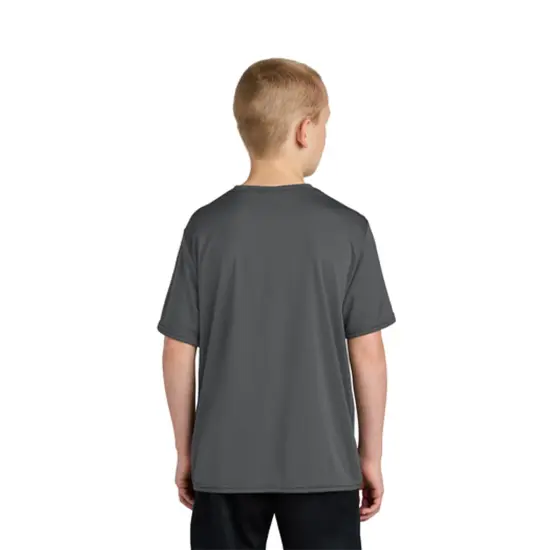 Port & Company&reg; Youth Performance Crew Neck Short Sleeve Tee Athletic maroon {7}