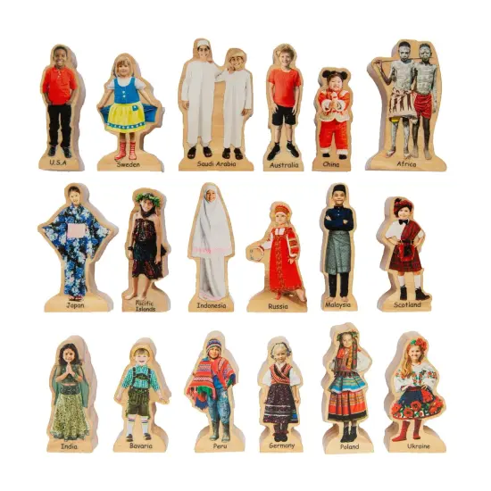 People Around the World Wooden Blocks - Set of 18 - Ages 1+ {1}