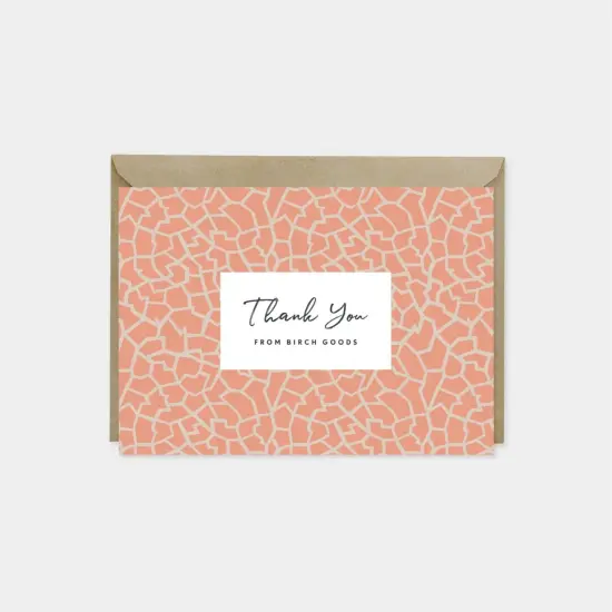 Cracked Terracotta Custom Thank You Card IX {1}