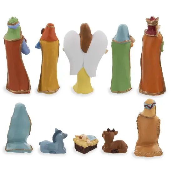 Set of 10 Miniature Nativity Scene Gift Set Figurines {3}