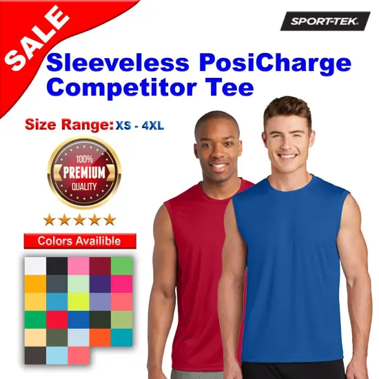Sport-Tek&reg; Sleeveless PosiCharge Competitor Tee Black {2}