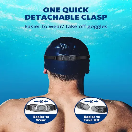 Swim Goggles, Swimming Goggles No Leaking Full Protection Adult Men Women Youth Blue Hawaii {7}