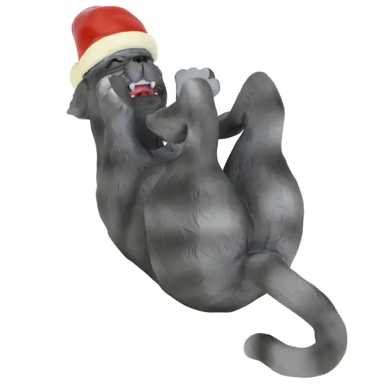 Tree Buddees Black or Orange Cat Yarn Holder / Christmas Ornament Display Holder 10" x 4.5" Black cat {6}