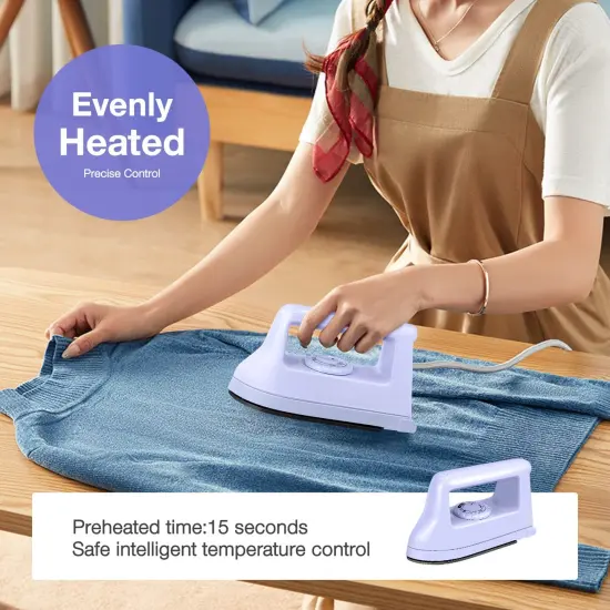 Iron Handy Heat Press Machine Kit Portable with PVC Doormat for Heat Transfer, Charging Base Accessories for DIY T-Shirt Shoe Bag Vinyl Projects {6}