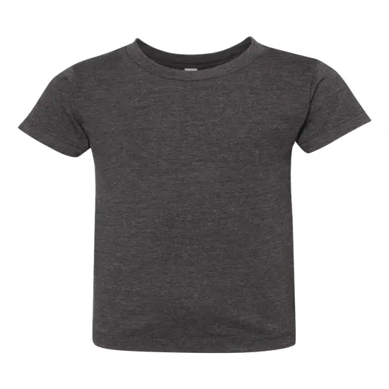 BELLA + CANVAS&reg; Toddler Jersey Crew Neck Shot Sleeve T-Shirt Dark Grey Heather {1}