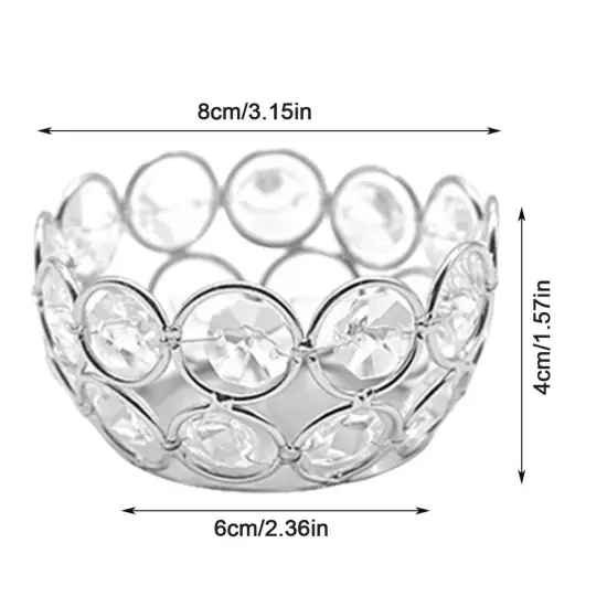 Crystal Candle Holder Gold {6}