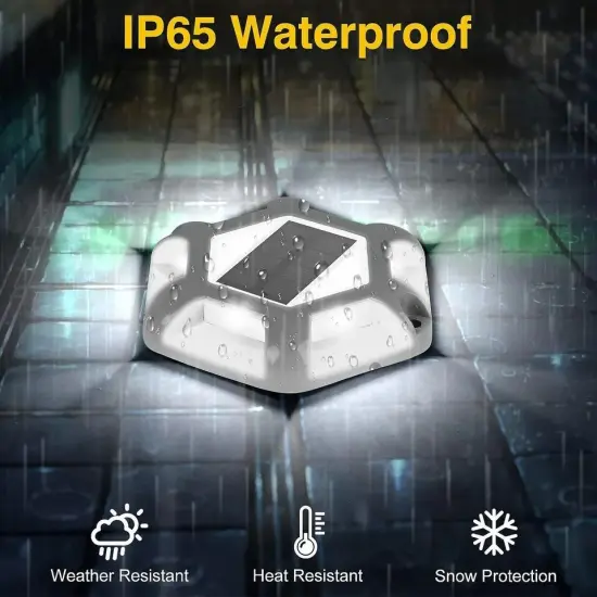 T-SUN 4Pcs Solar Deck Lights Outdoor Dock Driveway Pathway Garden LED Lights {4}