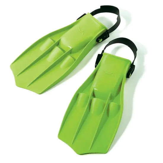 Swim Central Florescent Green Dolphin Recreational Children's Swim Fins, Size 5-7 {1}