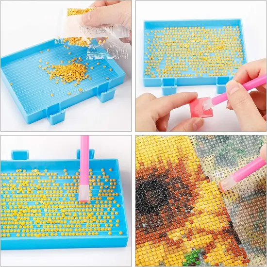 117Pcs 5D DIY Diamond Painting Tools and Accessories Kits with Diamond Embroidery Box and Multiple Sizes Painting Pens for Adults to Make Art Craft {3}