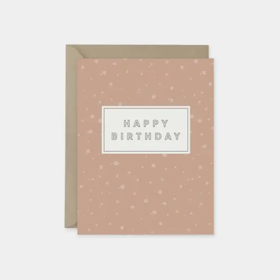 Ink Splot Busk Happy Birthday Card {1}