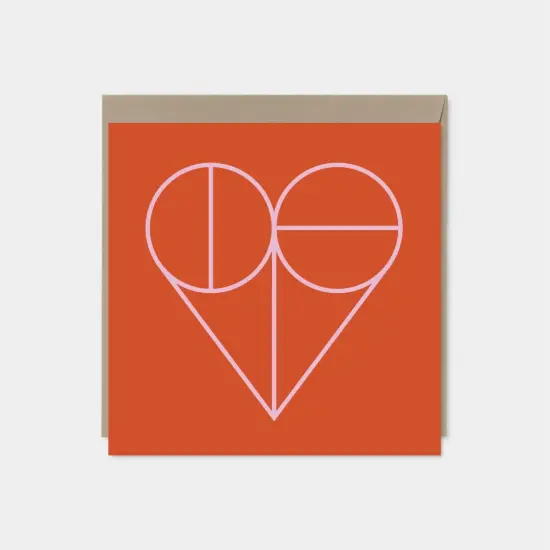 Geo Wireframe Heart Valentine's Day Card {1}