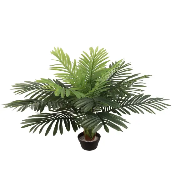 Elegant 36-Inch Fan Palm - Lush Indoor Greenery with 18 Wide Leaves for Stylish Home Decor, Floral Home by Artificial Flowers {1}