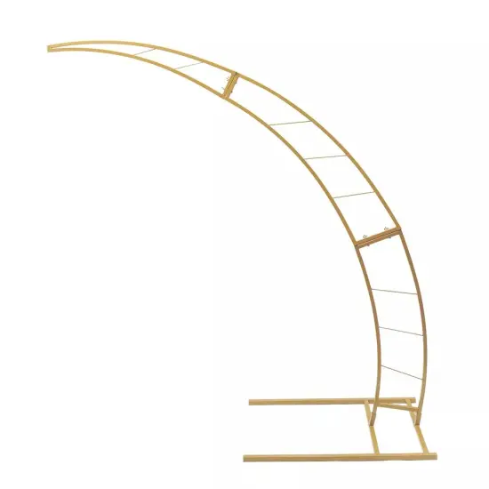 6.5ft Metal Crescent Moon Arch Wedding Party Plant Climbing Backdrop Stand Rack {2}