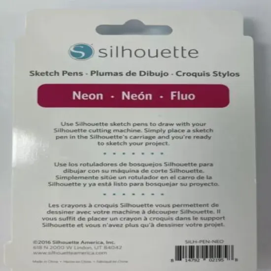 Silhouette Sketch Pens 4 Pack Neon (Black Body) SILH-PEN-NEO {5}