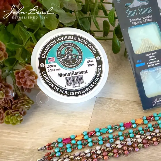 Gudebrod 0.008" Monofilament Champion Invisible Clear Cord | Made in USA {2}