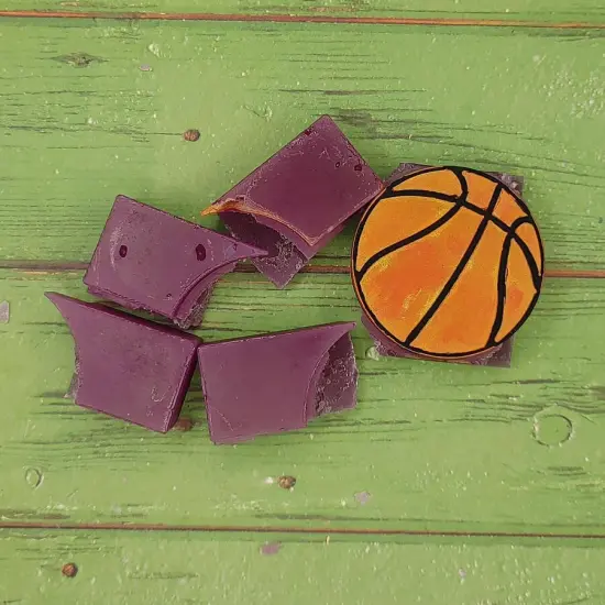 Basketball Snap Out Center Wax Melt Snap Bar Silicone Mold {2}