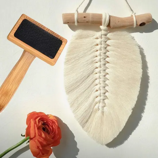 Macrame Comb Wooden for Feathered Wall Hanging Plant Hanger Craft Making Knitting Cord Rope 3Mm 4Mm 5Mm (Macrame Comb) {6}