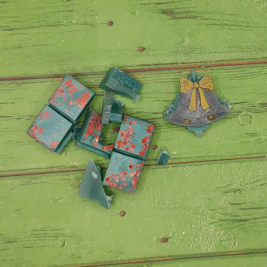 Christmas Bells Snap out Center Wax Melt Snap Bar Silicone Mold {3}