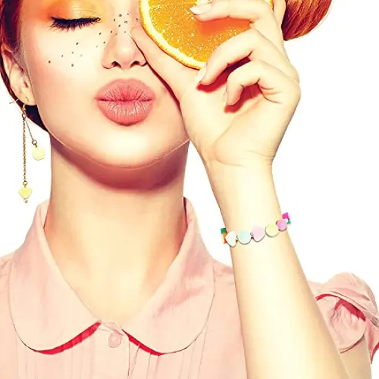 720 Pieces Candy Color Acrylic Heart Beads Star And Round Beads, Colorful Assorted Plastic Pastel Circle Shape Cute Loose Beads Bulk for Bracelets Jewelry Making DIY Crafts Necklace {6}