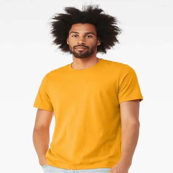 BELLA + CANVAS&reg; Lightweight Triblend Crewneck Short Sleeve T-Shirt Mustard Triblend {4}