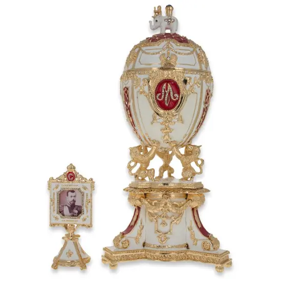 1903 Royal Danish Musical Imperial Easter Egg 9.6 Inches {1}