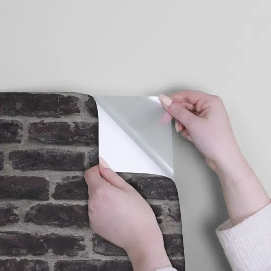 Transform Industrial Brick Red Peel and Stick Wallpaper {3}