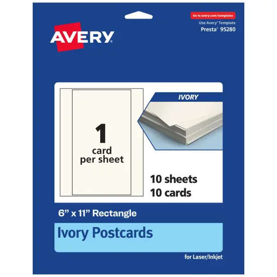 Avery 6" x 11" Rectangle, Matte Ivory Postcards {7}