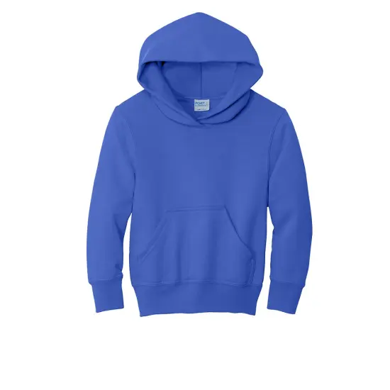 Port & Company&reg; Youth Core Fleece Pullover Hooded Sweatshirt True Royal {1}