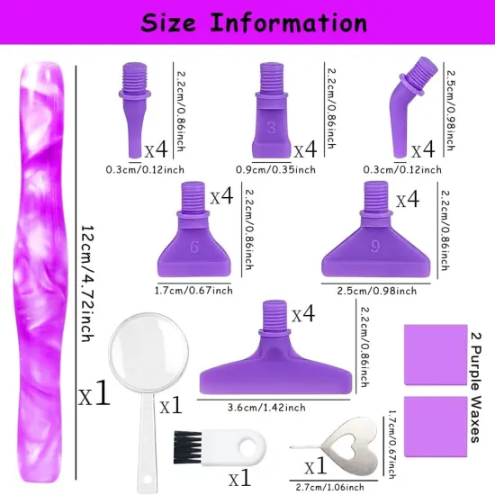 5D Diamond Painting Drill Pen, Rhinestone Gem Picker Tool Kit for Adults & Nail Art Violet {4}