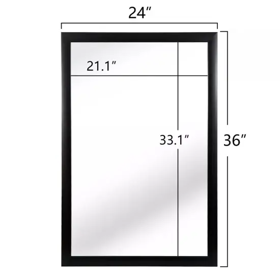 2X Decorative Mirror for Home and Bathroom Wall Decor 24"x36" Vanity Mirror {4}