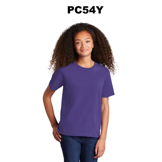 Port & company&reg; Youth Core Cotton Crew Neck Short Sleeve Tee {3}