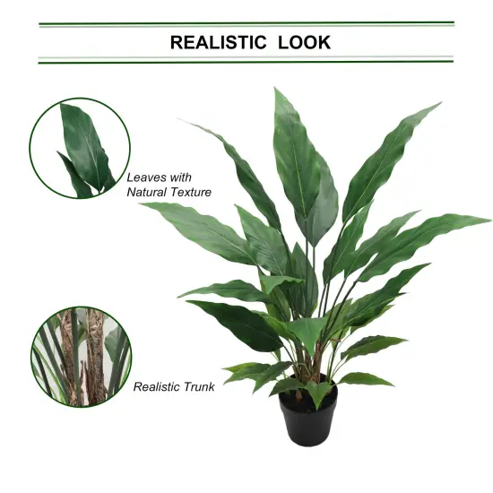 Verdant 3-Foot Peace Lily Plant &ndash; Lush Spathiphyllum in Decorative Pot, Air-Purifying Indoor Plant, Perfect for Home or Office Decor {5}