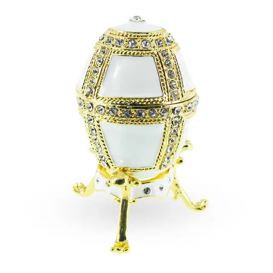 1890 Danish Palaces Royal Imperial Easter Egg in White {3}