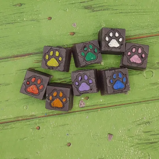 Paw Prints Wax Melt Snap Bar Silicone Mold {3}
